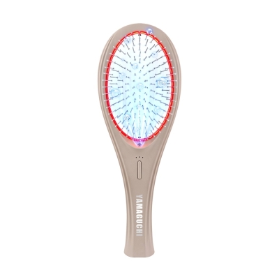 Массажная расческа с миостимуляцией Yamaguchi EMS Hair Brush Сappuccino